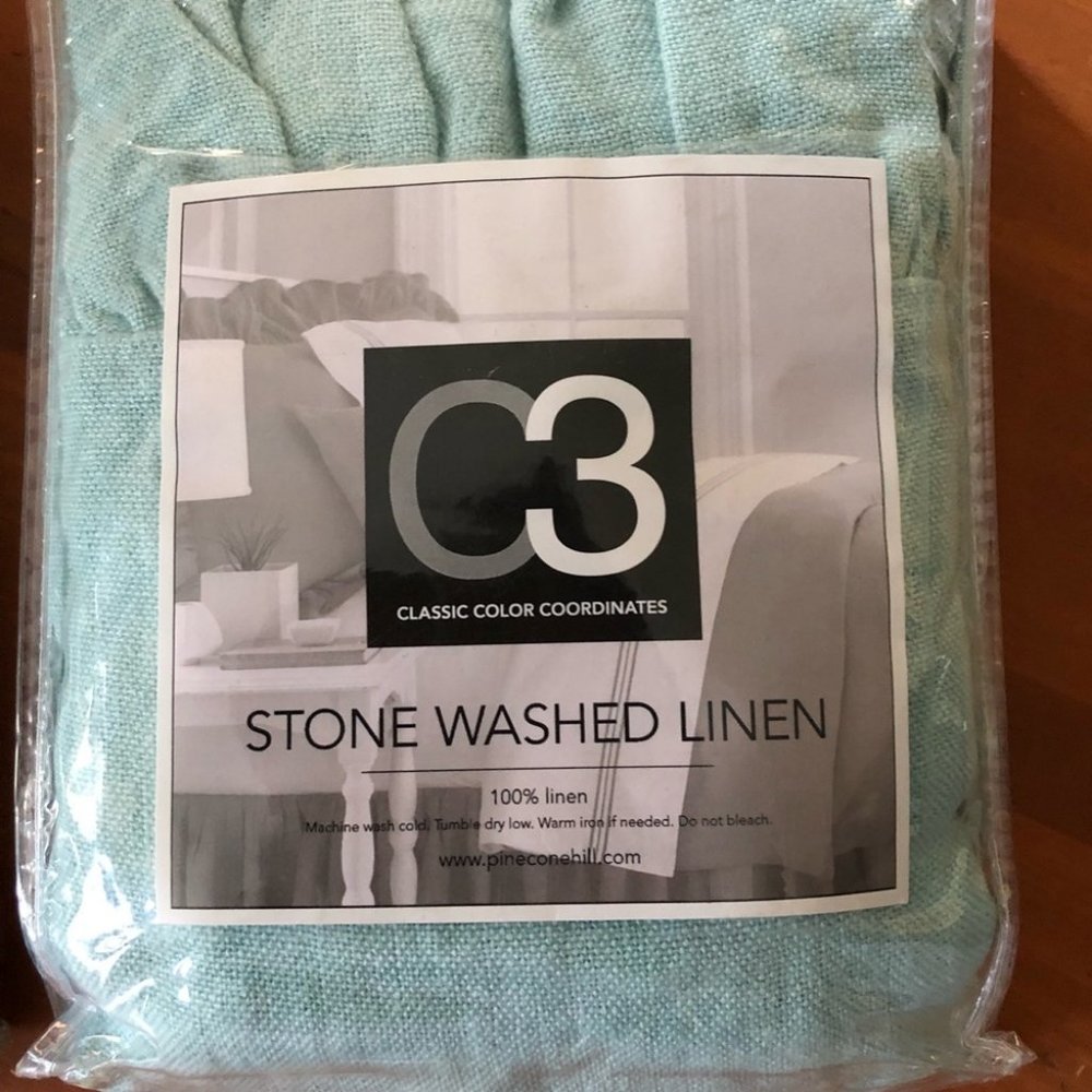 Pine Cone Hill 100% Linen Stone Washed Pillowsham - Picture 2 of 3